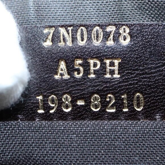 FENDI FILA Collaboration Clutch Bag Leather Beige Gold Auth - Picture 10 of 14